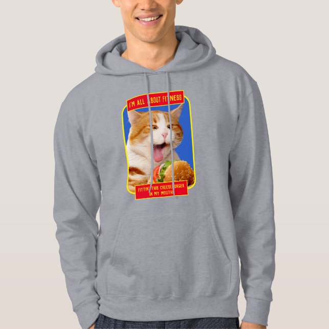 Katt Ättikostburgare Hoodie (Framsida)