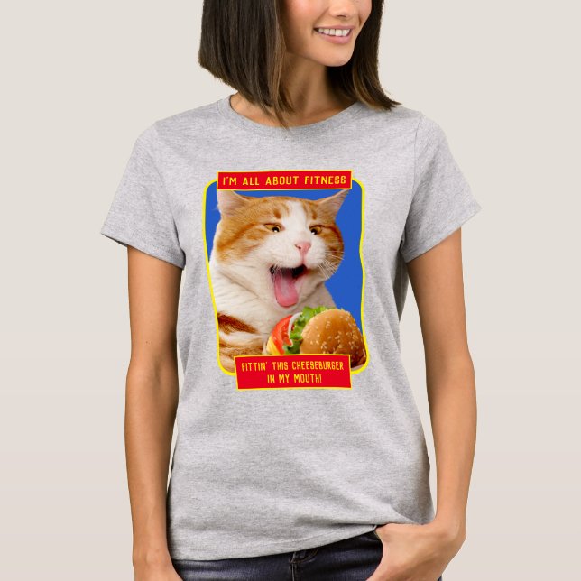 Katt Ättikostburgare T Shirt (Framsida)