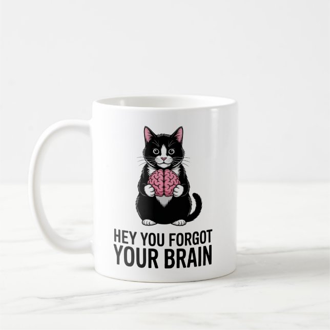 Katt Attityd Antisocial Introvert Dumma Människor Kaffemugg (Vänster)