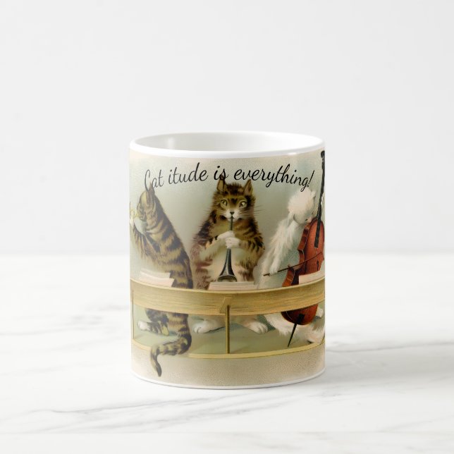 "Katt-attityd är Allt!" Kaffemugg (Center)