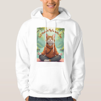 Katt-attityd är min favorit-yogaställning hoodie