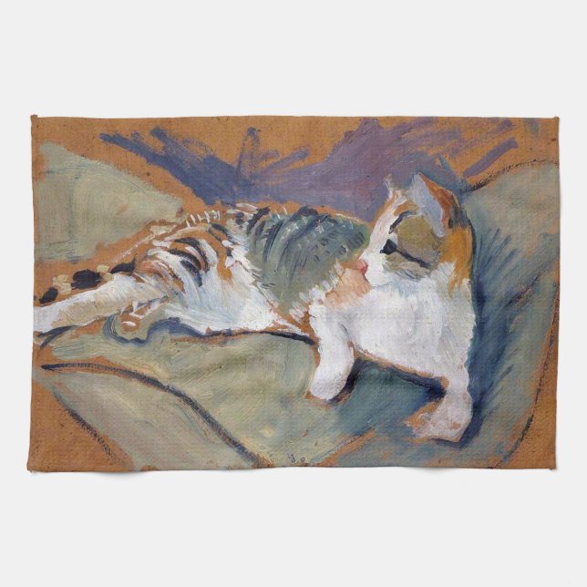 Katt, August Macke Kitchen Towel Kökshandduk (Horisontell)