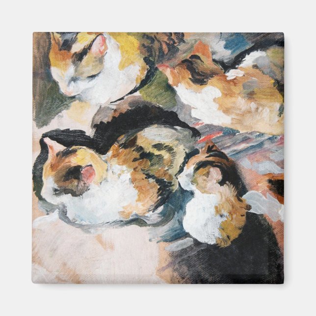 Katt, August Macke Magnet (Framsidan)
