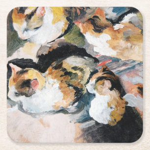 Katt, August Macke Underlägg Papper Kvadrat