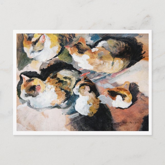 Katt, August Macke Vykort (Framsida)