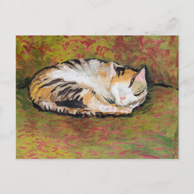 Katt, Augusti Macke Postcard Vykort (Framsida)
