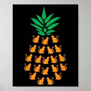 Katt av ananas (Cat Lover Aloha Hawaii Beac) Poster