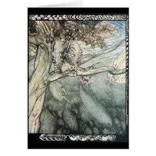 Katt av Arthur Rackham Hälsningskort