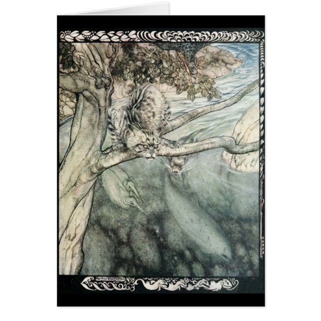 Katt av Arthur Rackham Hälsningskort (Framsidan)
