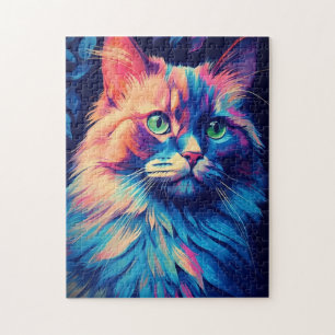 Katt av färglöst maine Coon Cat Pussel