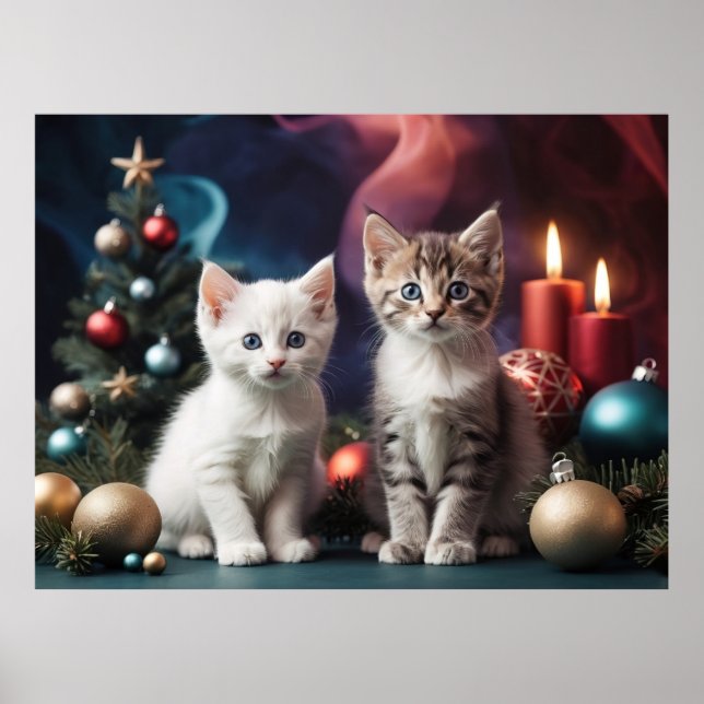Katt av Julgran Cat Lover Poster (Framsidan)