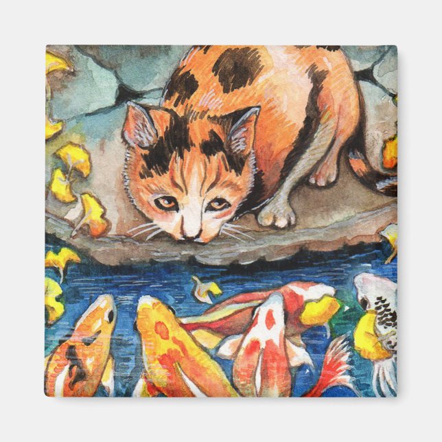 Katt av Koi Pond Magnet (Framsidan)