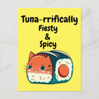 Katt av kryddig tonfisk - Feisty & Spicy, som är e Vykort