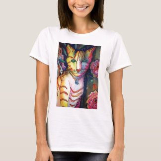 Katt av många Färg Tee Shirt