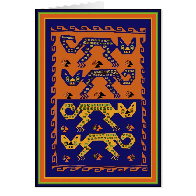 Katt av peruanska stamdjur hälsningskort (Framsidan)