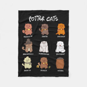Katt av potter för klöver fleecefilt