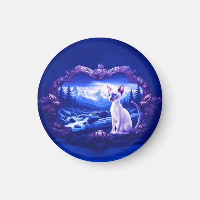 Katt av siamesisk art i den scena Ram Magnet (Framsidan)