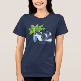 Katt av vegetabiliskt material t shirt