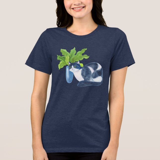 Katt av vegetabiliskt material t shirt (Framsida)