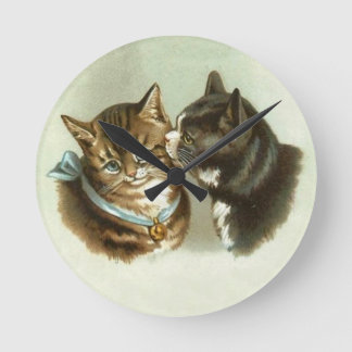 Katt av Vintage Rund Klocka