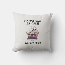 Katt av visket födelsedag kudde