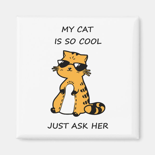 Katt av vismisk Coola Magnet (Framsidan)