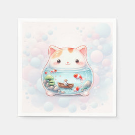 Katt Äventyr födelsedag Pappersservett