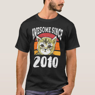 Katt Awesome Sedan 2010 13-årsdag 13 år gammal T Shirt