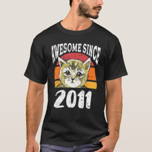 Katt Awesome Sedan 2011 12-årsdag 12 år gammal T Shirt