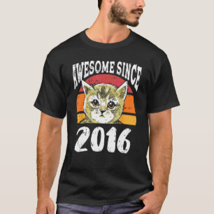 Katt Awesome Sedan 2016 7-årsdag 7 År Gammal Ca T Shirt