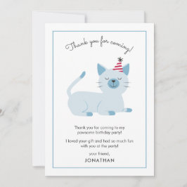 Katt Barnkalas Söt Tack Kort