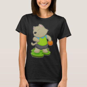 Katt Basketspelare Basket T Shirt