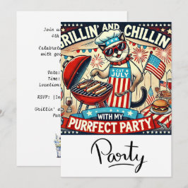 KATT BBQ-fest 4 juli självständighetsdag  Inbjudningar