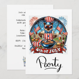 KATT BBQ-fest 4 juli självständighetsdagen  Inbjudningar