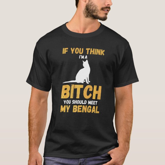 Katt Bengal  1 T Shirt (Framsida)