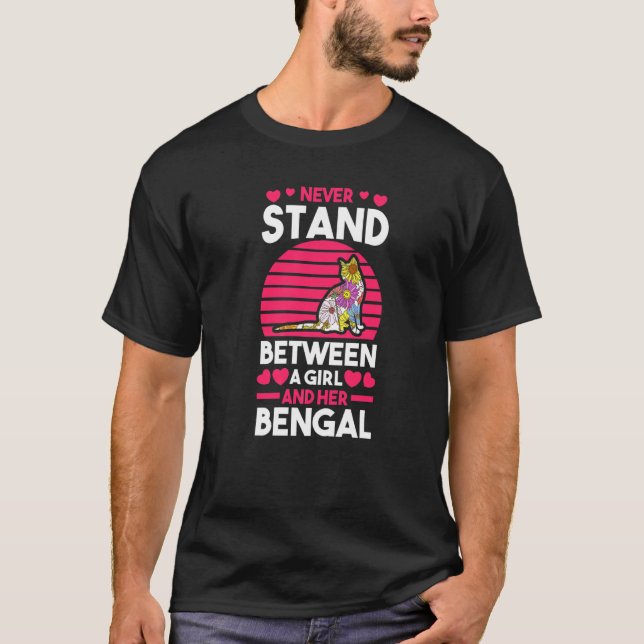 Katt Bengal  4 T Shirt (Framsida)