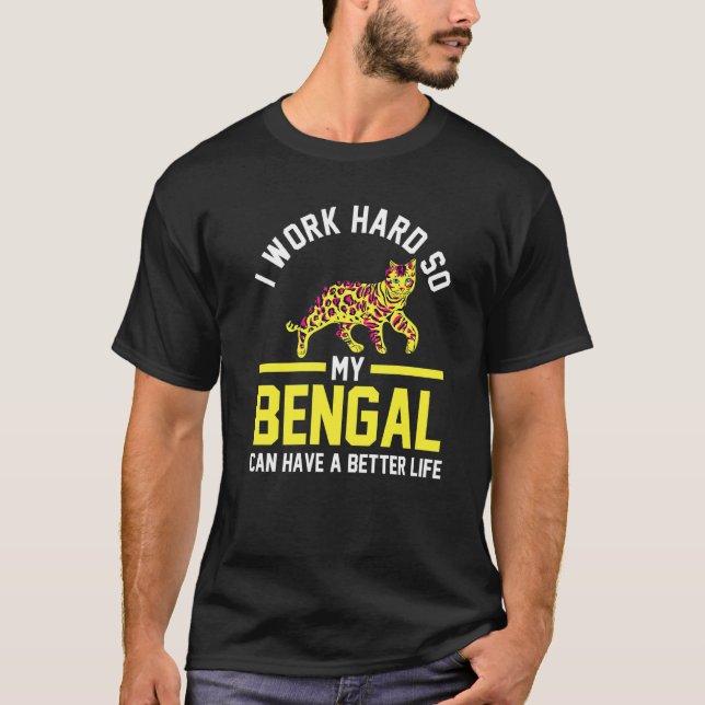 Katt Bengal T Shirt (Framsida)