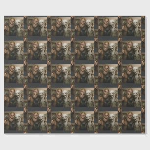 Katt Bigfoot Alien Selfie BFF Rolig Foto Med UFO Presentpapper