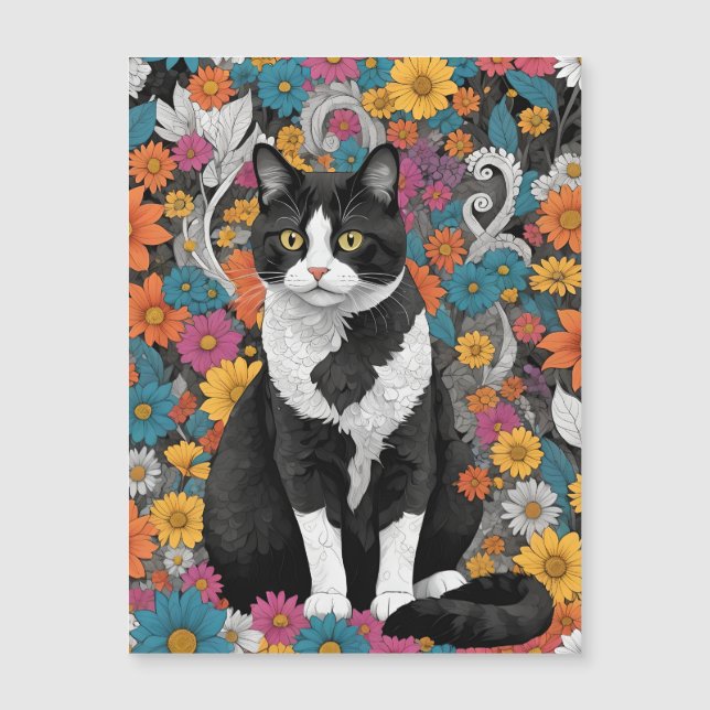 Katt bland blommor (Framsida)