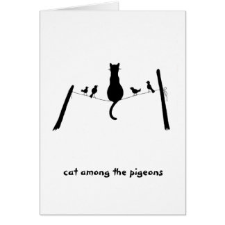 Katt bland duvorna hälsningskort