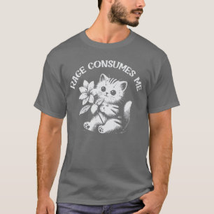 Katt Blomma Raseri Förtär Mig Roligt Talesätt Katt T Shirt