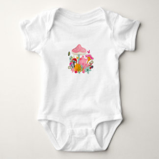 Katt, blommor och svampar Mönster T Shirt
