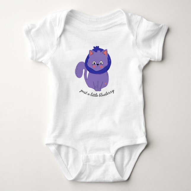 Katt Blueberry One-Biet T Shirt (Framsida)