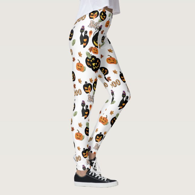 Katt Boo Halloween Leggings (Höger)