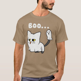 Katt Boo Spöke Söt Katt Skräckig Rolig Halloween J T Shirt