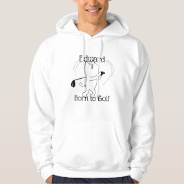 Katt Born till Golf (lätt färg) Hoodie