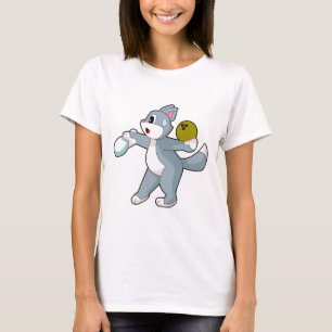 Katt Bowling Bowlingklot Bowling kägla T Shirt