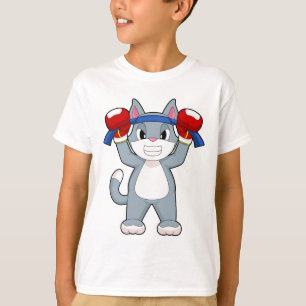 Katt Boxare Boxningshandskor Boxning T Shirt