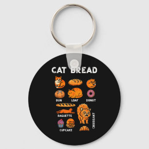 Katt Bröd Bulle Limpa Söt Kattunge Kitty Mat Puns Nyckelring