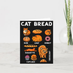 Katt Bröd Bulle Limpa Söt Liten Katt Katt Mat Puns Kort
